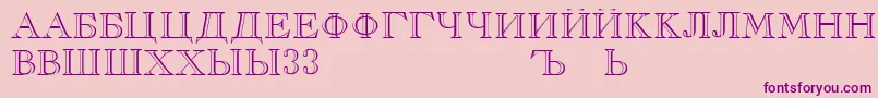 RusskijRegular Font – Purple Fonts on Pink Background