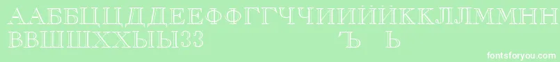 RusskijRegular Font – White Fonts on Green Background