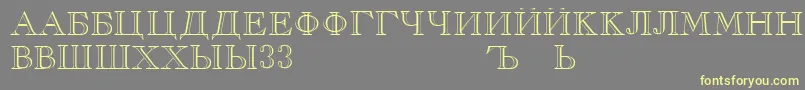 RusskijRegular Font – Yellow Fonts on Gray Background