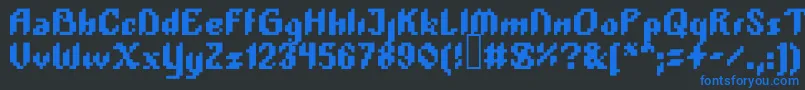 Plopdump Font – Blue Fonts on Black Background