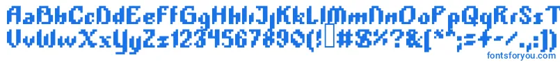 Plopdump Font – Blue Fonts on White Background