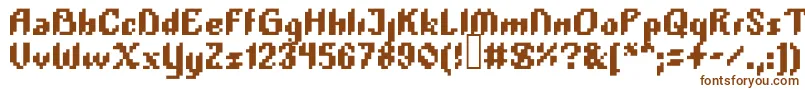 Plopdump-fontti – ruskeat fontit valkoisella taustalla