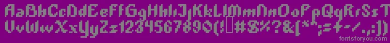 Шрифт Plopdump – серые шрифты на фиолетовом фоне