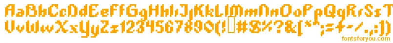 Plopdump Font – Orange Fonts on White Background