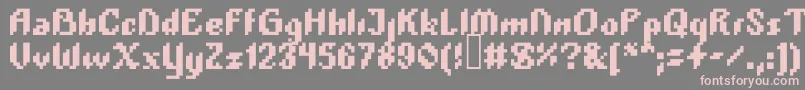 Шрифт Plopdump – розовые шрифты на сером фоне