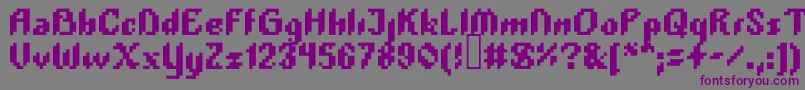 Шрифт Plopdump – фиолетовые шрифты на сером фоне