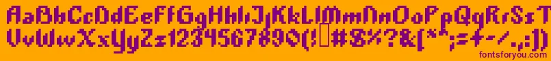 Plopdump Font – Purple Fonts on Orange Background