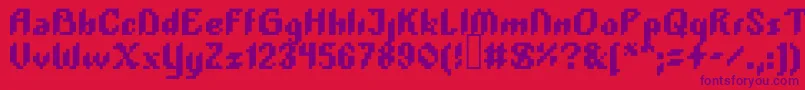 Plopdump Font – Purple Fonts on Red Background
