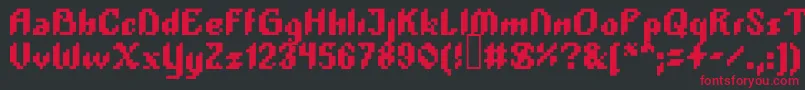 Plopdump Font – Red Fonts on Black Background