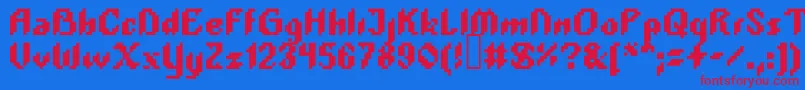 Шрифт Plopdump – красные шрифты на синем фоне