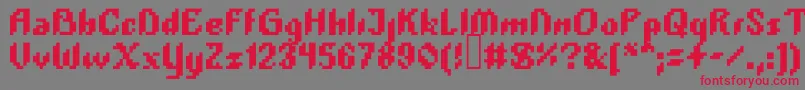 Plopdump Font – Red Fonts on Gray Background