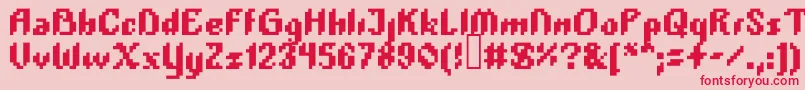 Шрифт Plopdump – красные шрифты на розовом фоне