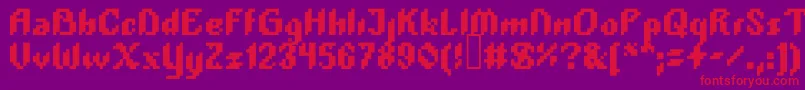 Plopdump Font – Red Fonts on Purple Background