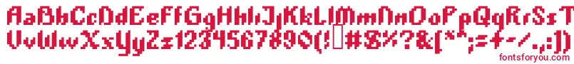 Plopdump Font – Red Fonts on White Background