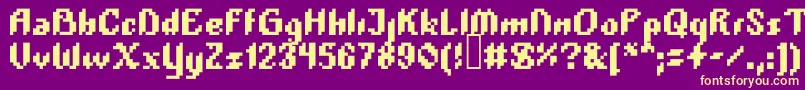 Plopdump Font – Yellow Fonts on Purple Background