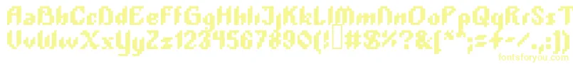 Plopdump Font – Yellow Fonts on White Background