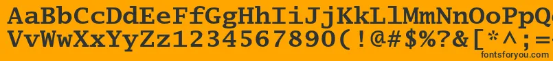 LucidatypewriterstdBold Font – Black Fonts on Orange Background