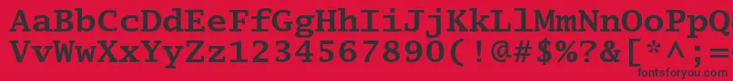 LucidatypewriterstdBold Font – Black Fonts on Red Background