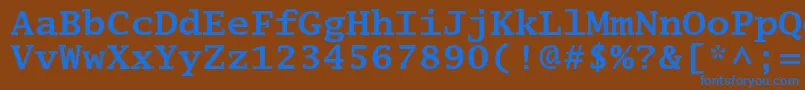 LucidatypewriterstdBold Font – Blue Fonts on Brown Background