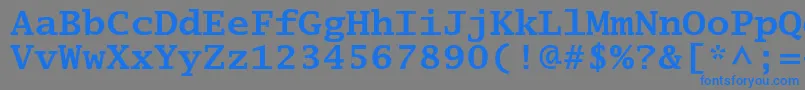 フォントLucidatypewriterstdBold – 灰色の背景に青い文字
