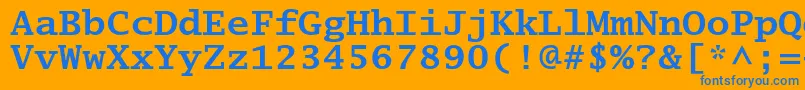 LucidatypewriterstdBold Font – Blue Fonts on Orange Background