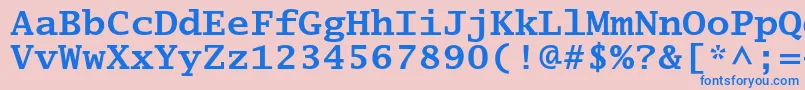 LucidatypewriterstdBold Font – Blue Fonts on Pink Background