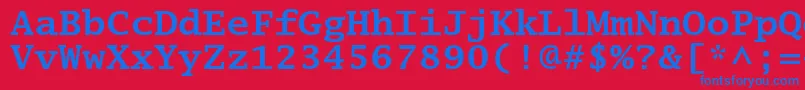 LucidatypewriterstdBold Font – Blue Fonts on Red Background