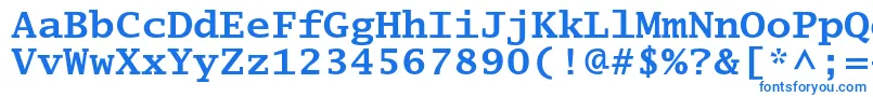 フォントLucidatypewriterstdBold – 白い背景に青い文字