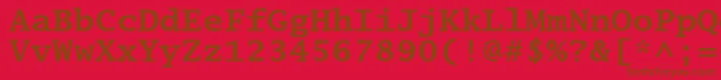 LucidatypewriterstdBold-fontti – ruskeat fontit punaisella taustalla