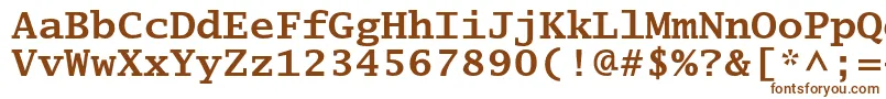 LucidatypewriterstdBold-fontti – ruskeat fontit valkoisella taustalla
