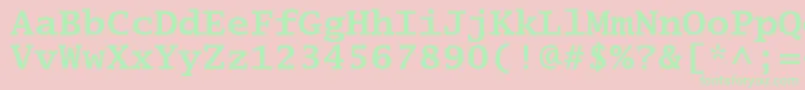 LucidatypewriterstdBold-fontti – vihreät fontit vaaleanpunaisella taustalla