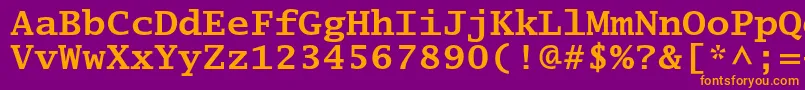 LucidatypewriterstdBold Font – Orange Fonts on Purple Background