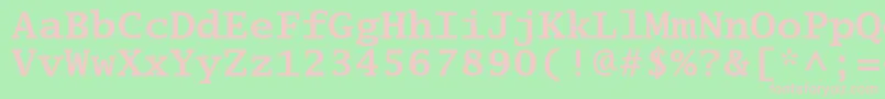フォントLucidatypewriterstdBold – 緑の背景にピンクのフォント