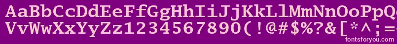 フォントLucidatypewriterstdBold – 紫の背景にピンクのフォント