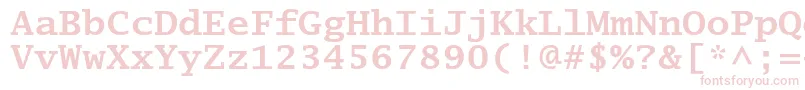 フォントLucidatypewriterstdBold – 白い背景にピンクのフォント