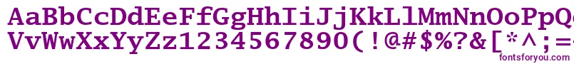 LucidatypewriterstdBold-fontti – violetit fontit valkoisella taustalla