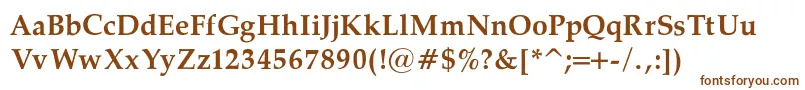 PalatinoBoldRegular Font – Brown Fonts on White Background