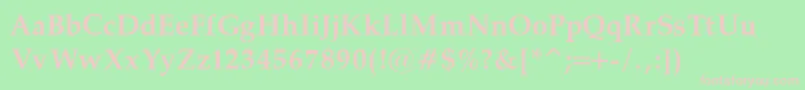 PalatinoBoldRegular Font – Pink Fonts on Green Background