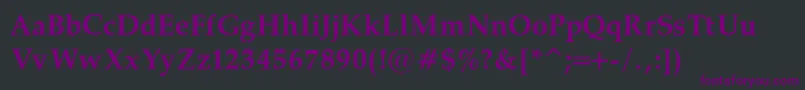 PalatinoBoldRegular Font – Purple Fonts on Black Background