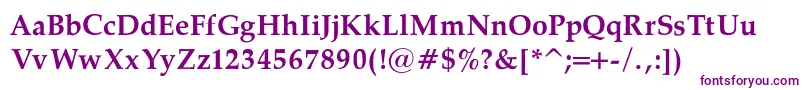 Шрифт PalatinoBoldRegular – фиолетовые шрифты на белом фоне