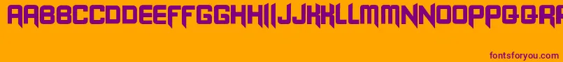 Blangkon-fontti – violetit fontit oranssilla taustalla