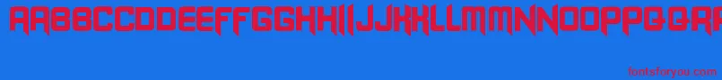 Blangkon Font – Red Fonts on Blue Background