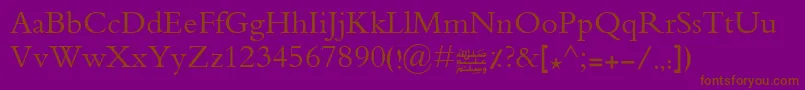 Advertisingmedium Font – Brown Fonts on Purple Background