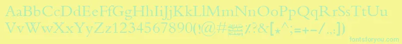 Advertisingmedium Font – Green Fonts on Yellow Background