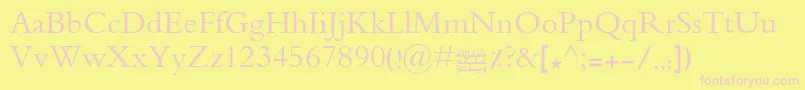 Advertisingmedium Font – Pink Fonts on Yellow Background