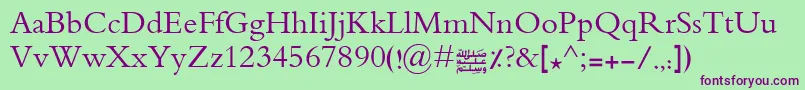 Advertisingmedium Font – Purple Fonts on Green Background