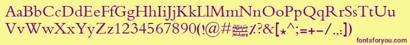 Advertisingmedium Font – Purple Fonts on Yellow Background