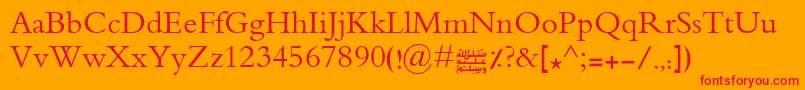 Advertisingmedium Font – Red Fonts on Orange Background