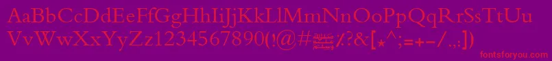 Advertisingmedium Font – Red Fonts on Purple Background