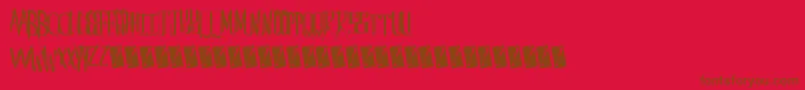 Saberhusk Font – Brown Fonts on Red Background